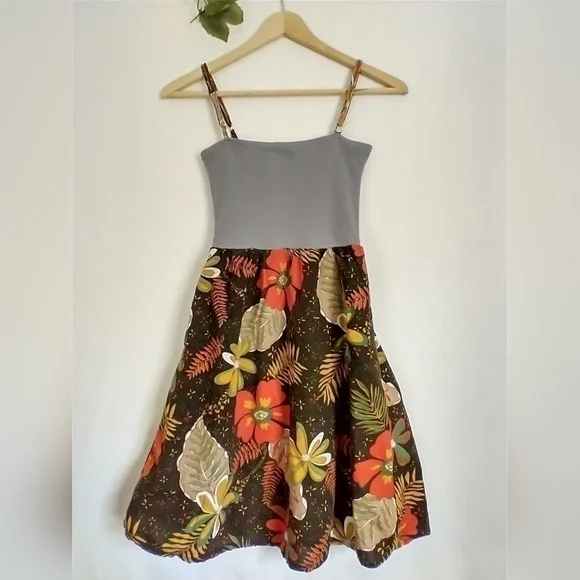 60"s 90's Vintage Retro Fairycore Cottagecore Grunge Floral Dress Size Small - Picture 7 of 8